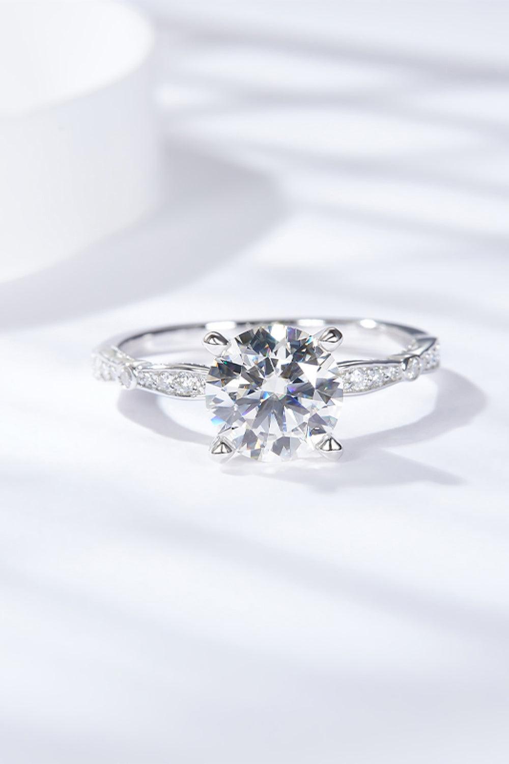 1.5 Carat Moissanite Side Stone Ring Carauana Store