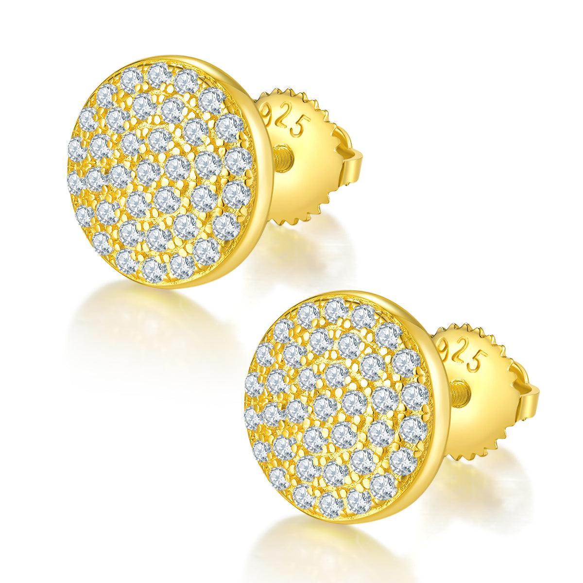 Moissanite 925 Sterling Silver Earrings Carauana Store