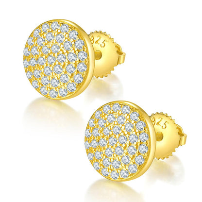 Moissanite 925 Sterling Silver Earrings Carauana Store