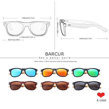 BARCUR Bamboo Sunglasses