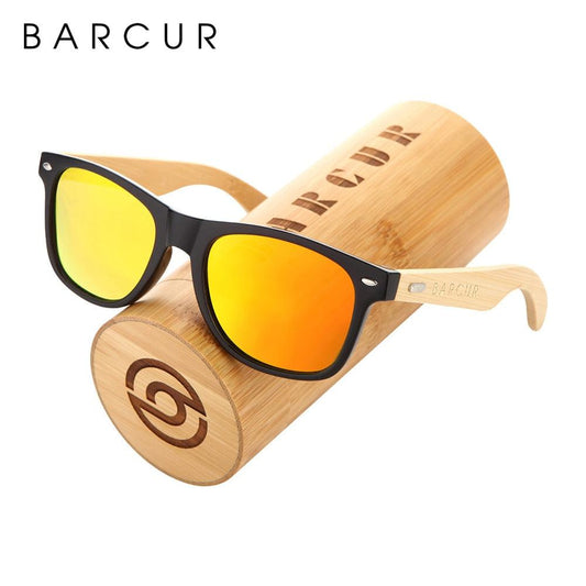 BARCUR Polarized Glasses Bamboo Wood Carauana Store