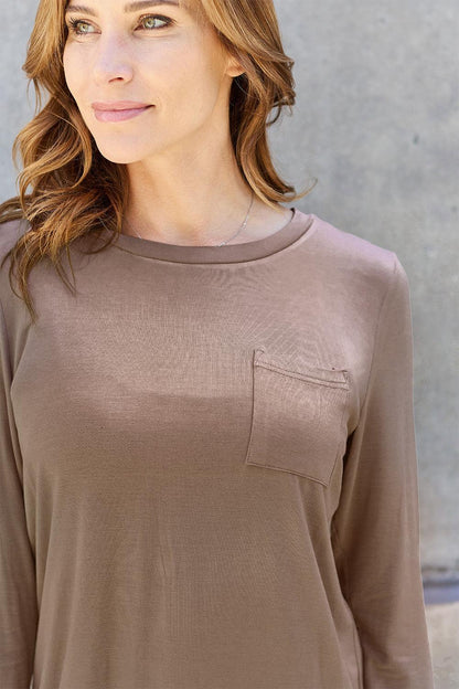 Basic Bae Full Size Round Neck Long Sleeve Top Carauana Store