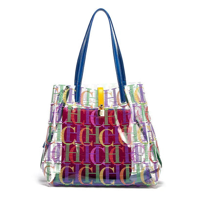 Colorful handbag with a pattern
