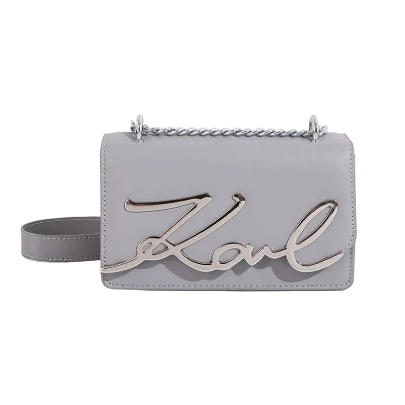 Gray CaRaUaNa Karl Clutch Bag