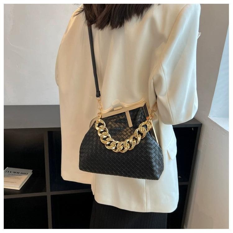 Carauana UNIU SILVER GOLD Knitted Crossbody Bag | Fashion Satchel | NEW 2024 Collection