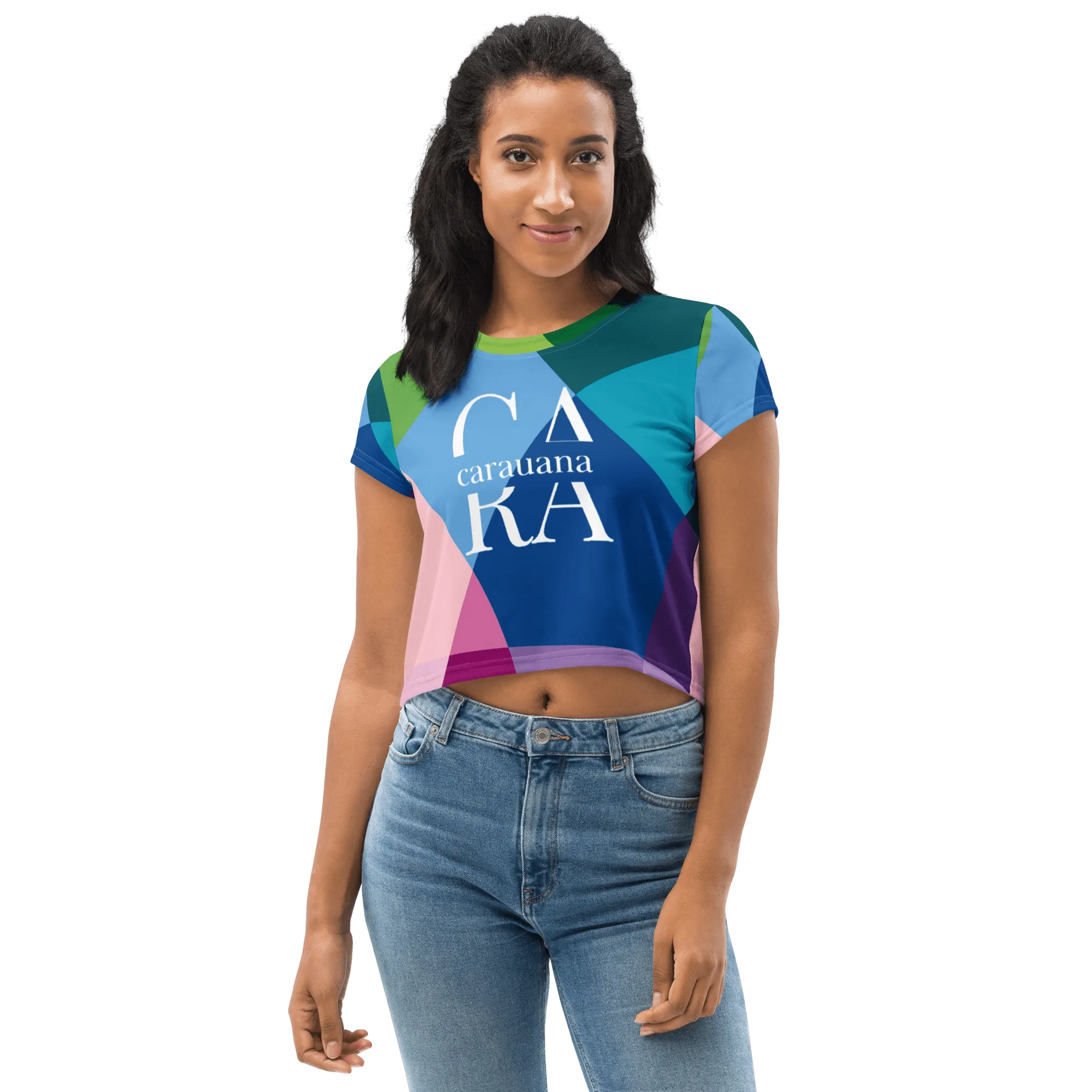 Carauana Crop Tee Blue CaRaUaNa Fashion