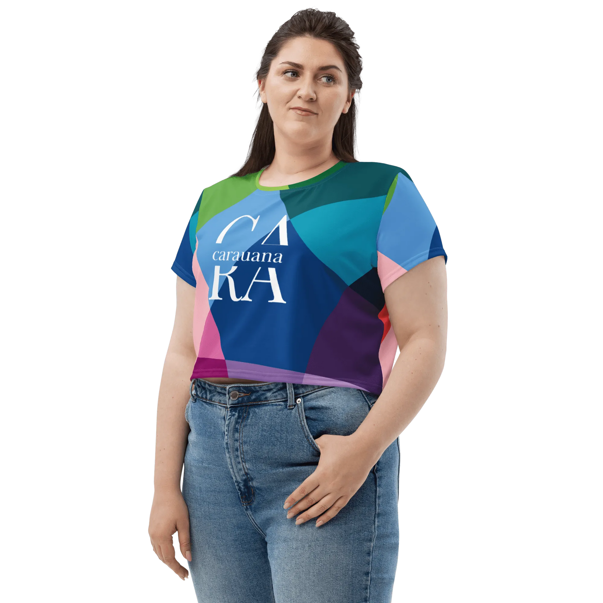 Carauana Vivace  Crop Tee multicolor plus size
