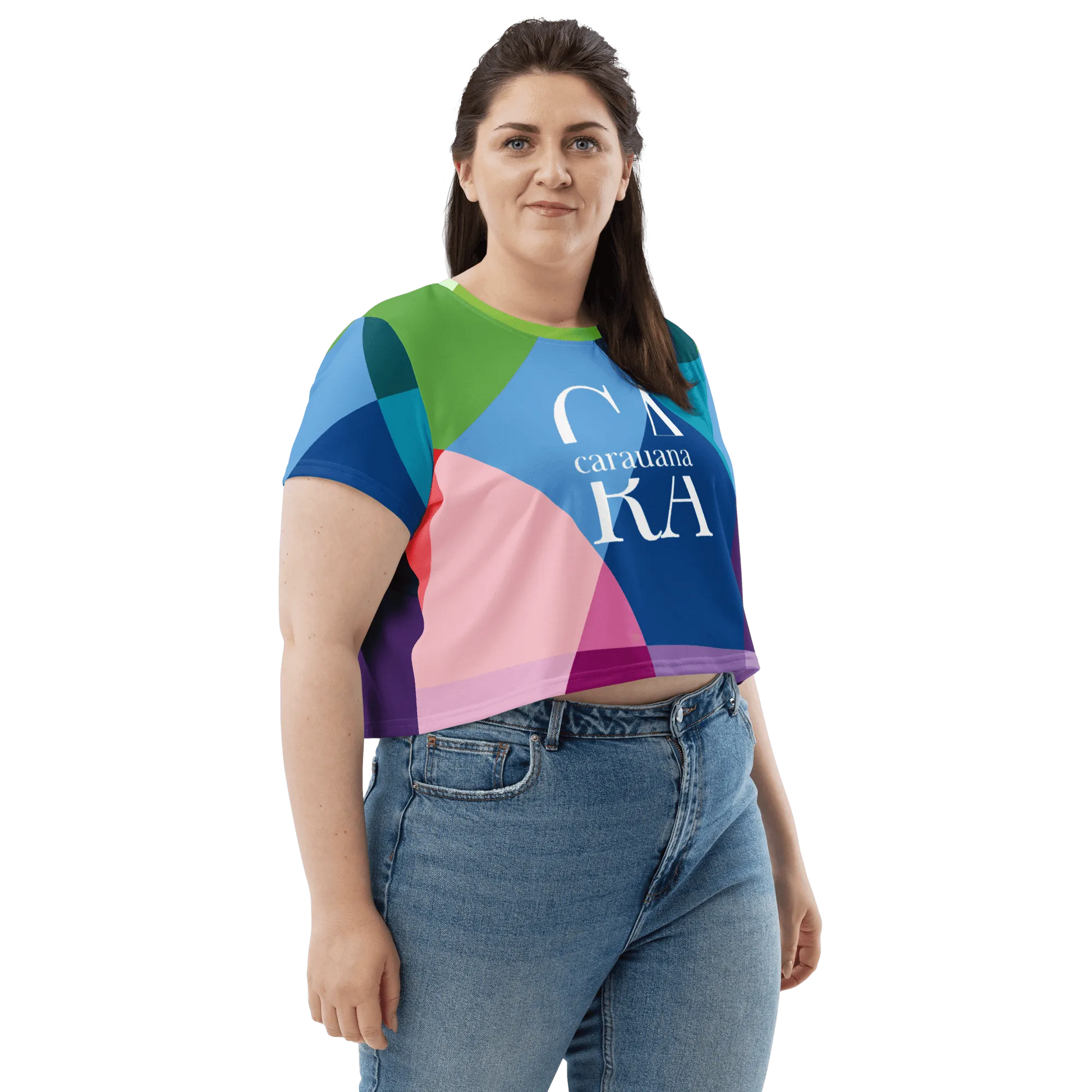 Carauana Vivace  Crop Tee multicolor plus size