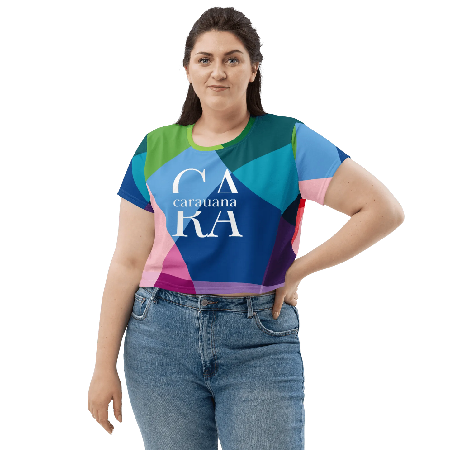 Carauana Vivace  Crop Tee multicolor plus size4