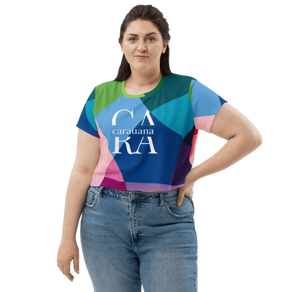 Carauana Vivace  Crop Tee multicolor plus size4