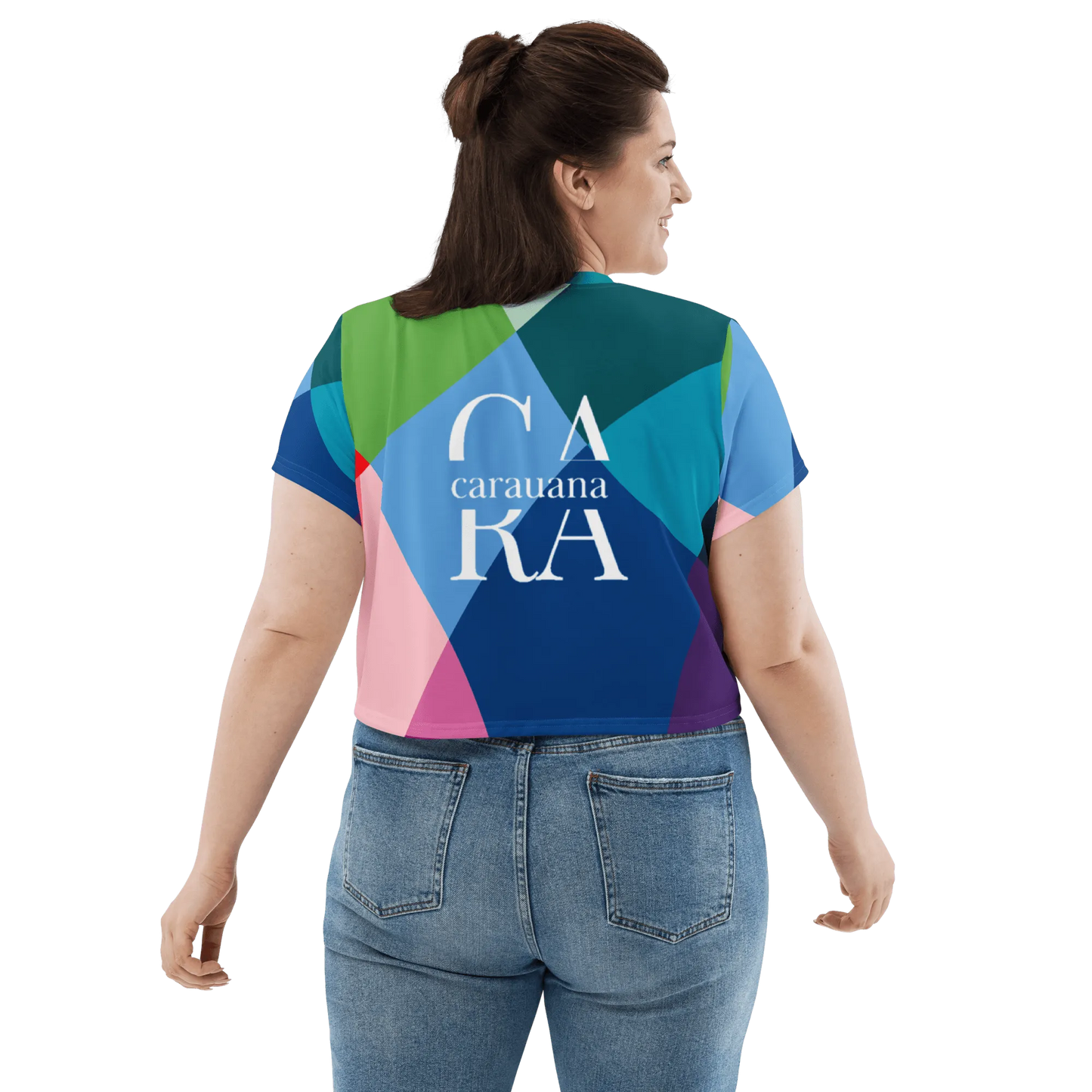 Carauana Vivace  Crop Tee multicolor plus size back2