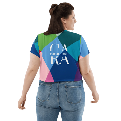 Carauana Vivace  Crop Tee multicolor plus size back2
