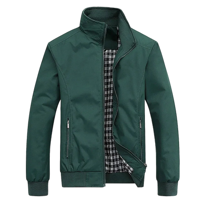 DEE MOONLY Casual Hooded Bomber Jacket for Men L–6XL FRONT GREEN