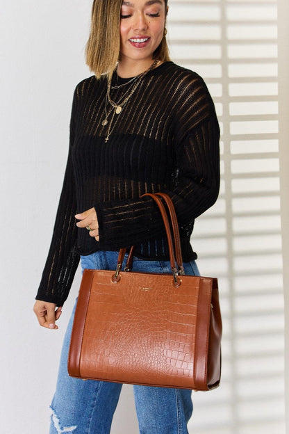 David Jones Texture PU Leather Handbag Carauana Store