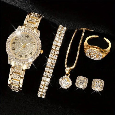 Fashion & Casual Quartz Watch with Rhinestone Bracelet - Elegant Design