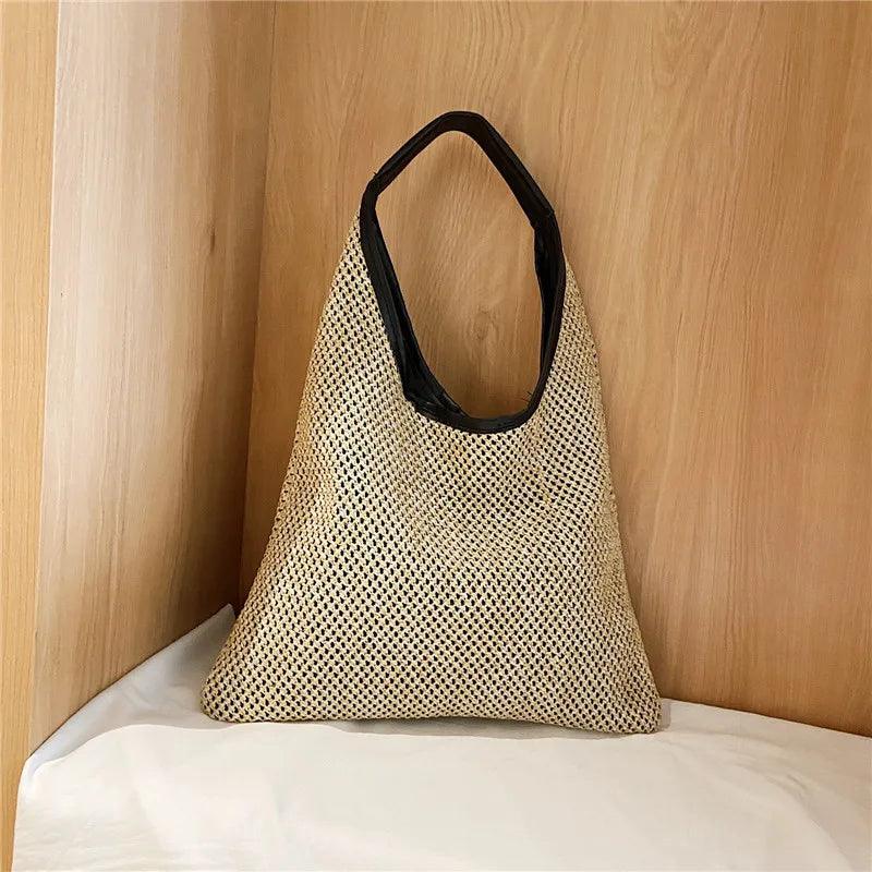 Vintage Summer Women Durable Weave Straw Beach Bags