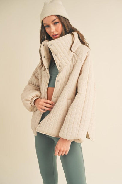 Kimberly C Classic Silhouette Quilted Snap Down Jacket Carauana Store