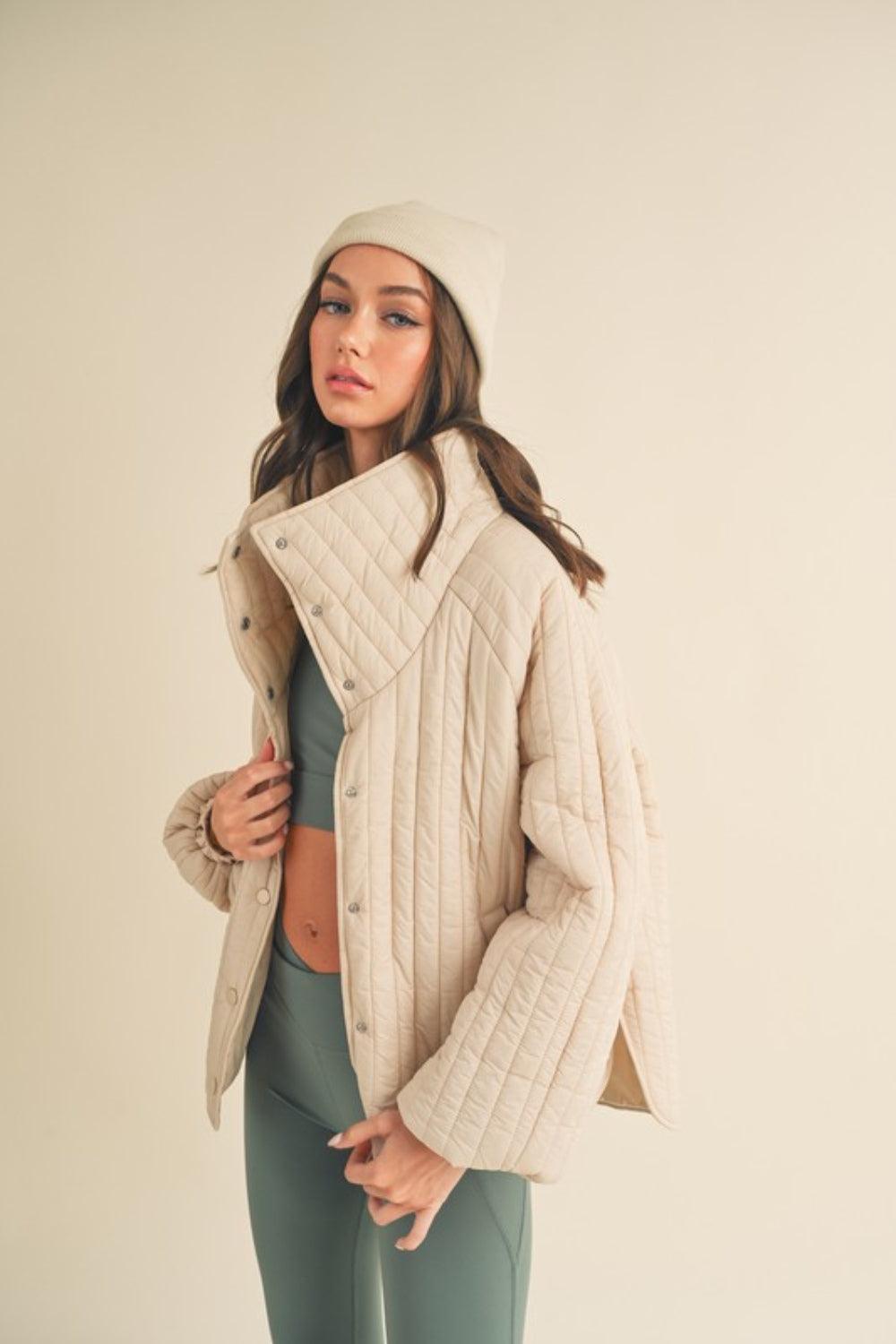 Kimberly C Classic Silhouette Quilted Snap Down Jacket Carauana Store