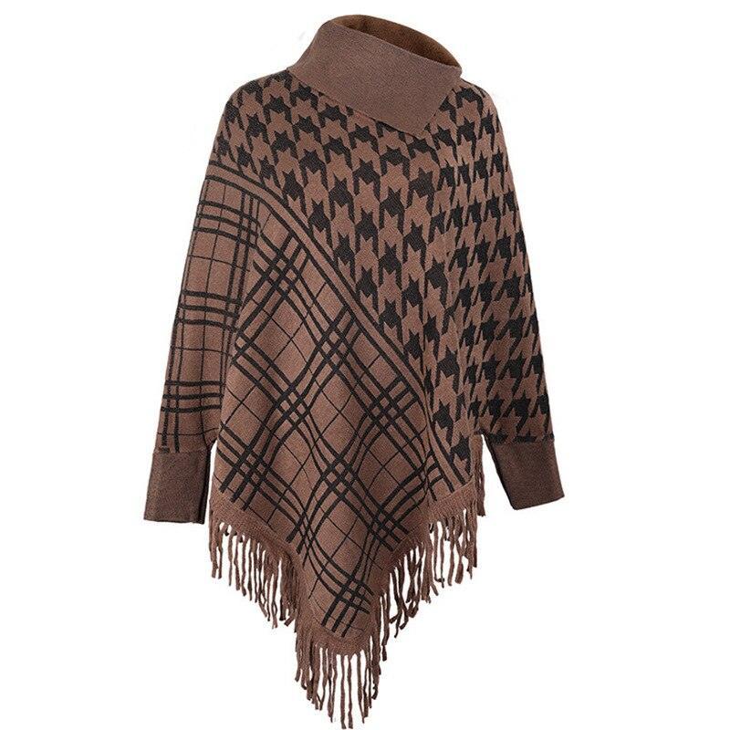 Knitted Shawl Women Warm Tassel Pullover Imitation Cashmere