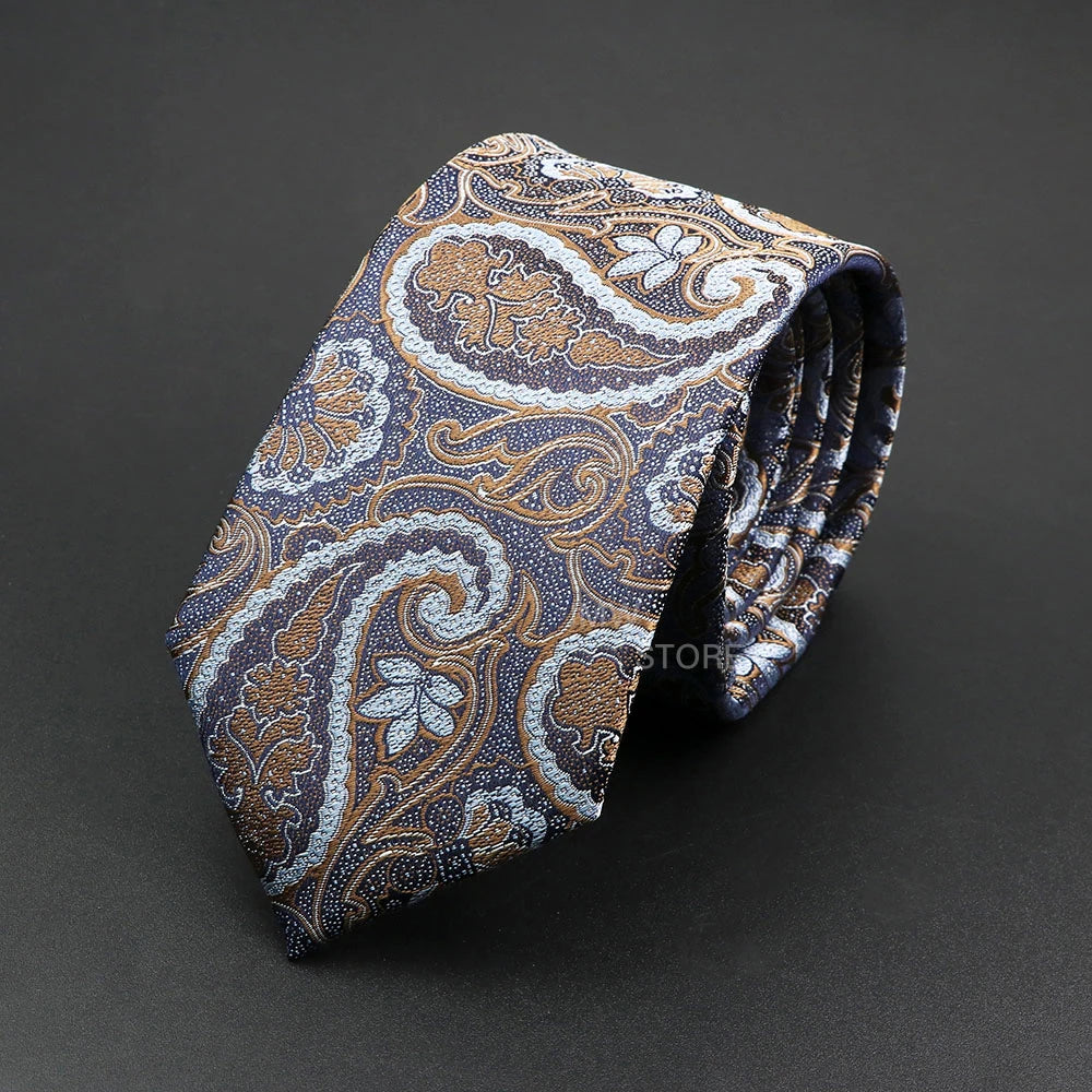 Patterned tie on a dark gray background