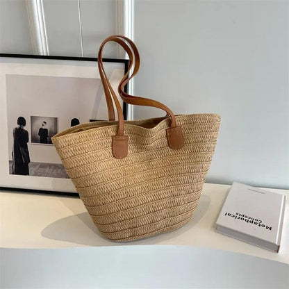 Sunny Days Ahead: Portable Straw Shoulder Bag – Your Stylish Satchel