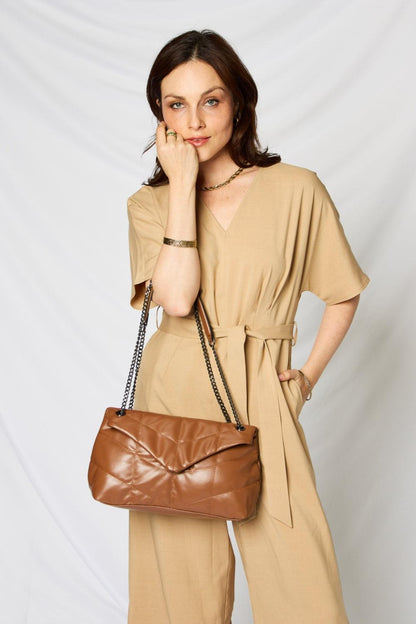 SHOMICO PU Leather Chain Handbag Carauana Store