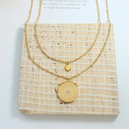 Stainless Steel Double-Layered Necklace Carauana Store