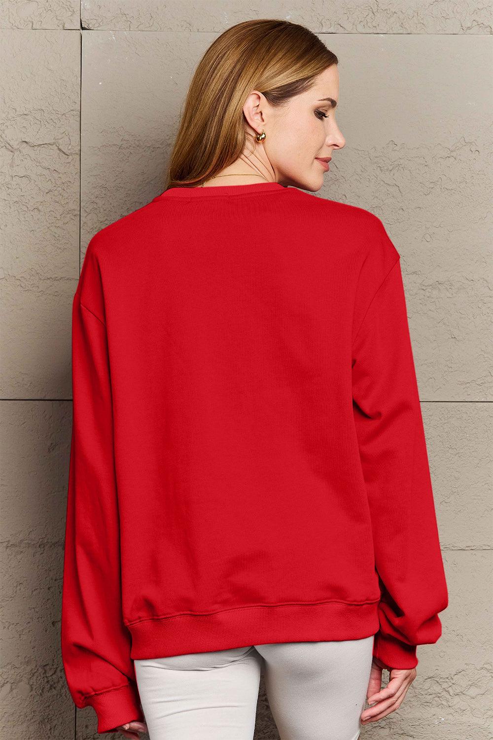 Simply Love Full Size HAVE YOURSELF A MERRY LITTLE CHRISTMAS Round Neck Sweatshirt Carauana Store