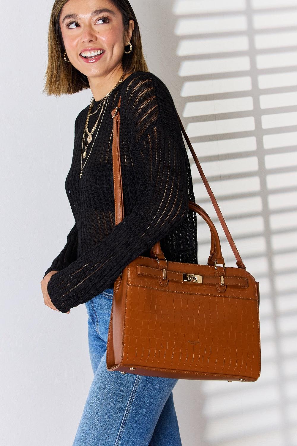 David Jones Texture PU Leather Handbag Carauana Store