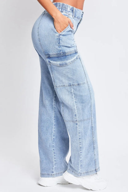 YMI Jeanswear High-Rise Straight Cargo Jeans Carauana Store