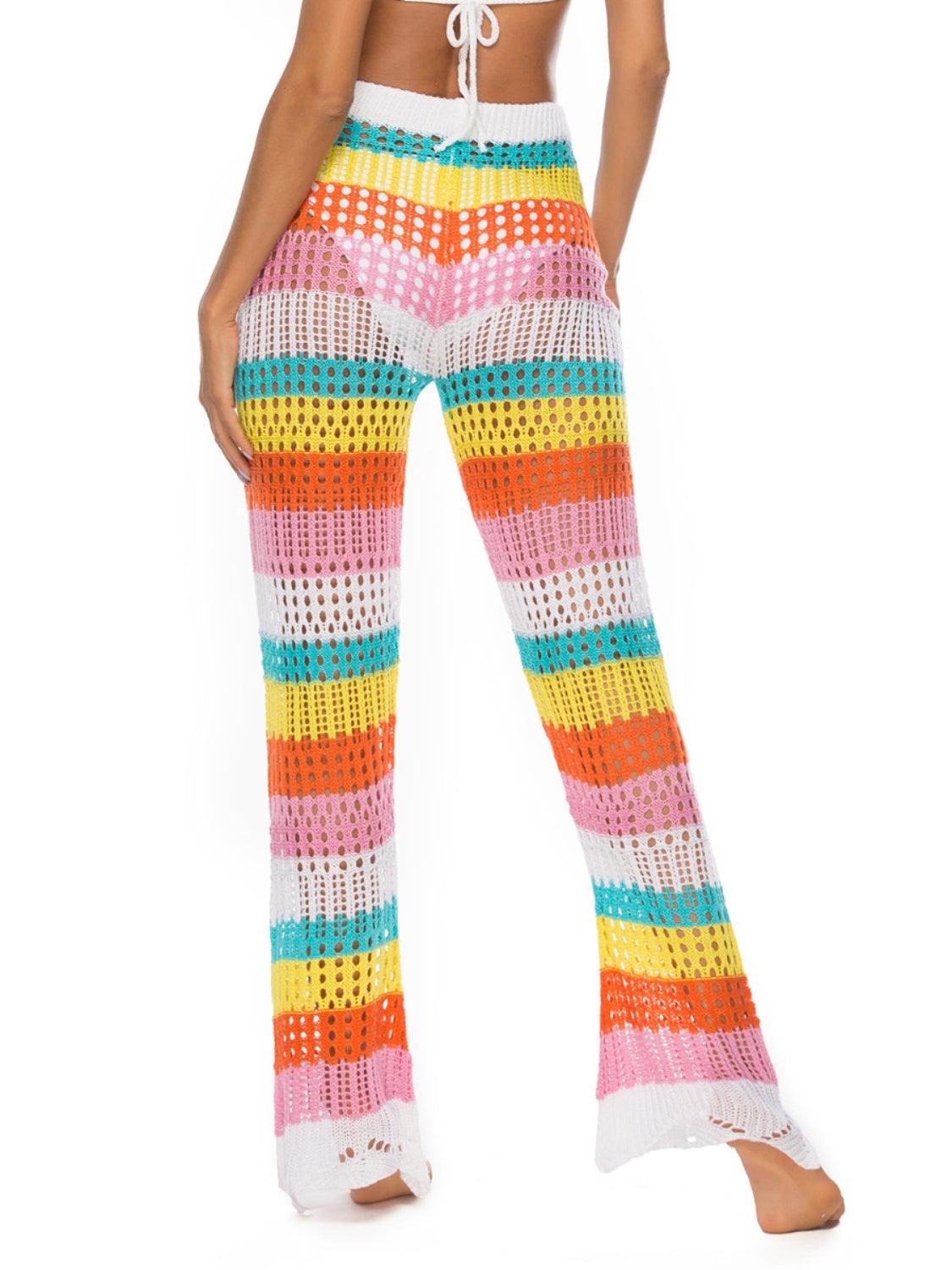 Cutout Contrast High Waist Swim Pants Carauana Store