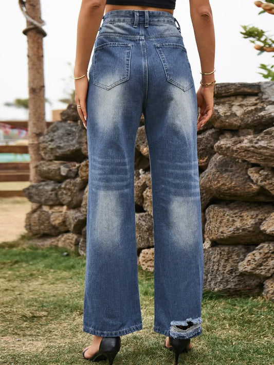 Distressed Jeans with Pockets Carauana Store