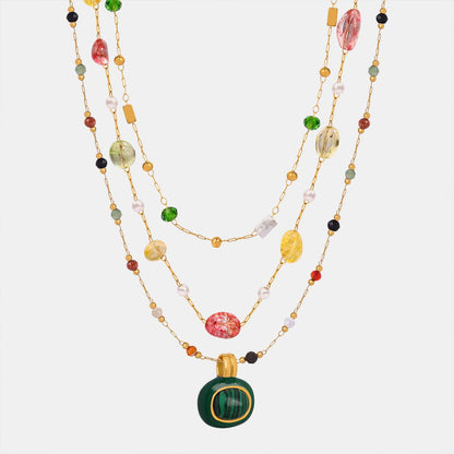Titanium Steel Gold-plated Bead Necklace Carauana Store