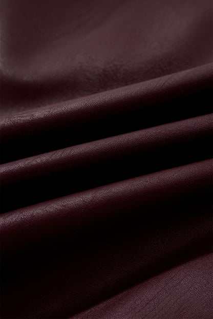 Wild Ginger Vegan Leather Sleeveless Mini Dress