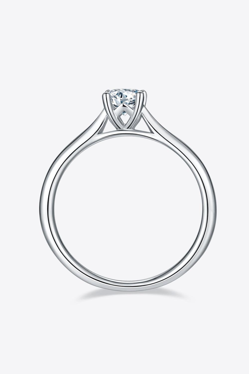 Moissanite 925 Sterling Silver Solitaire Ring Carauana Store