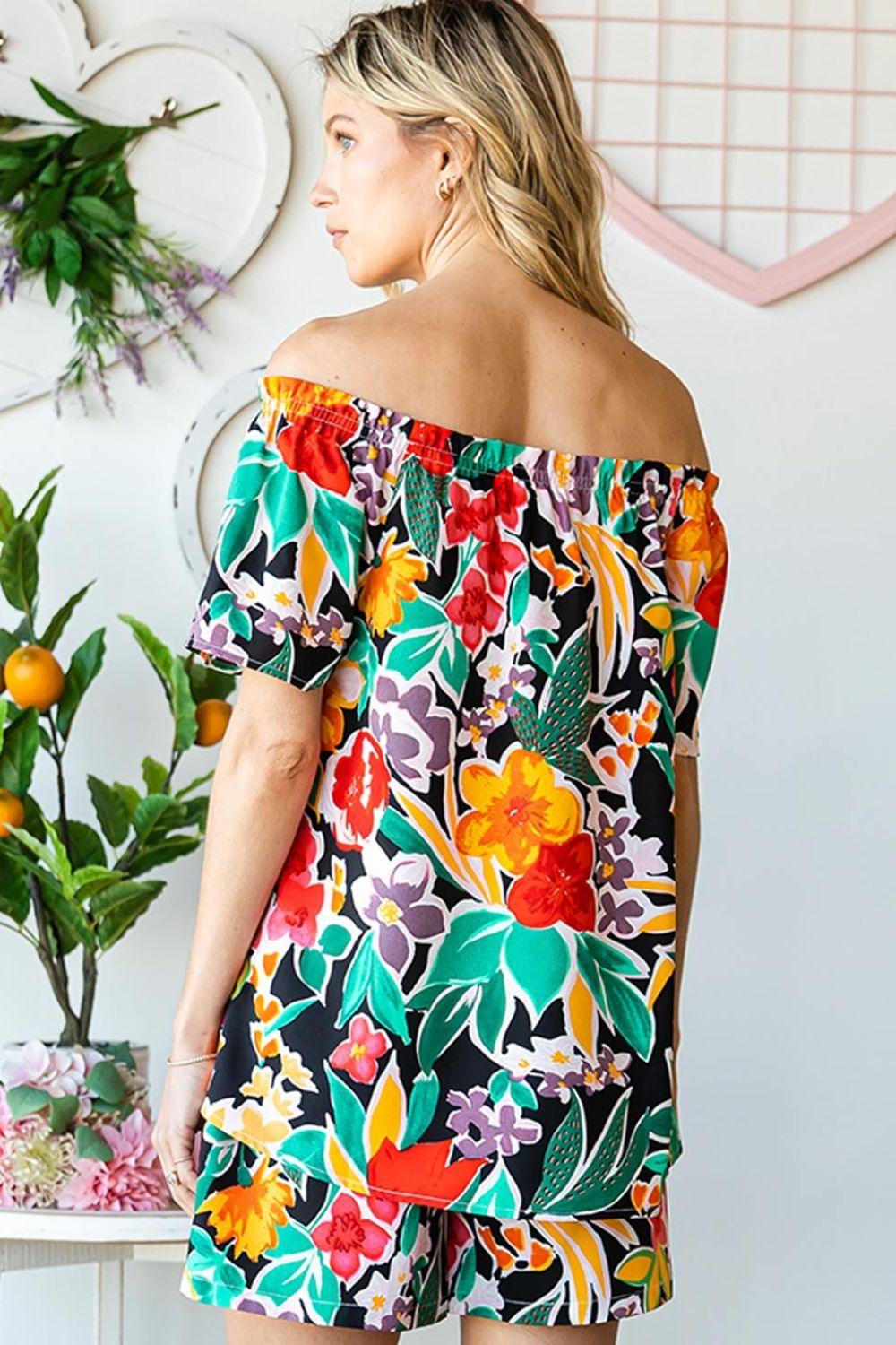 Cotton Bleu by Nu Label Floral Off-Shoulder Top Carauana Store