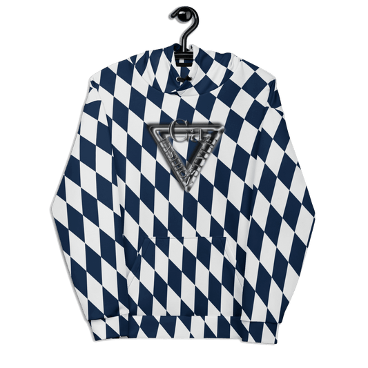 CaRaUaNa Unisex Hoodie Blue white CaRaUaNa Fashion