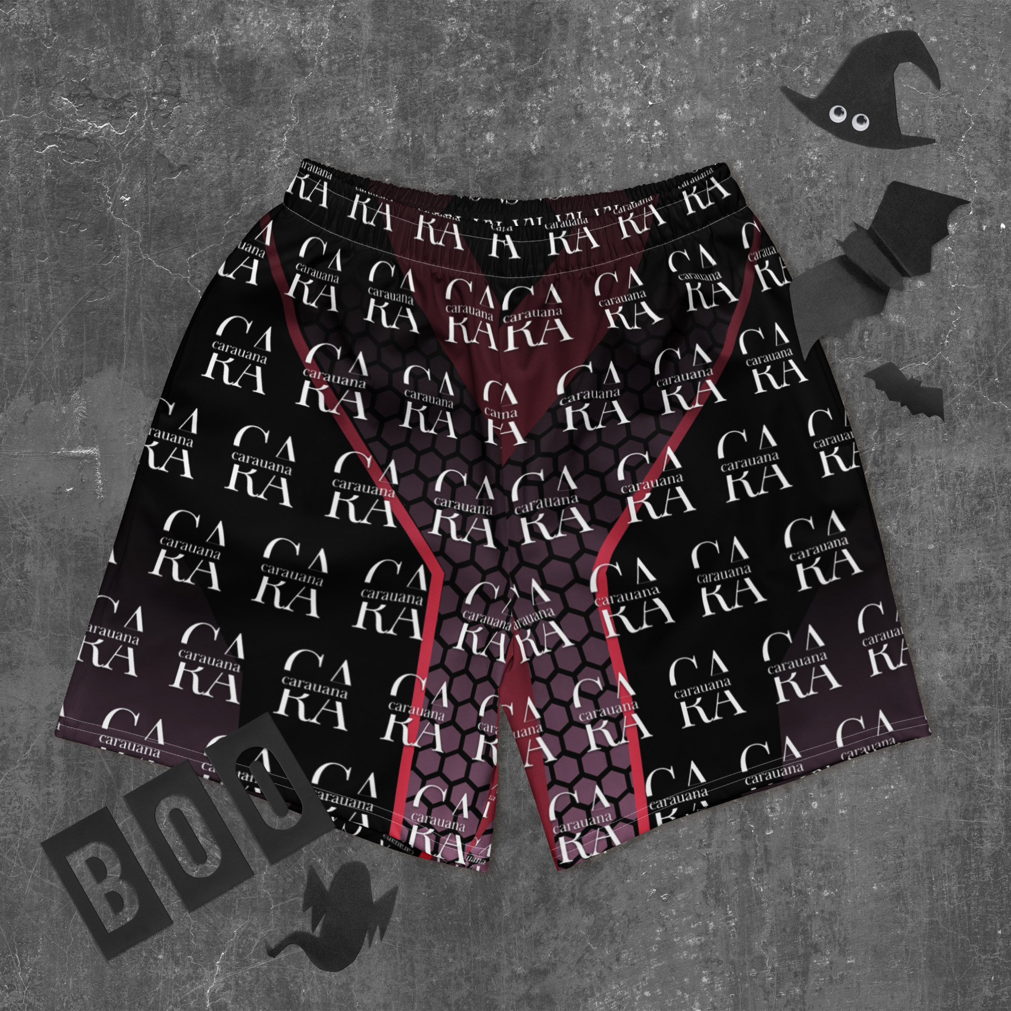 CaRaUaNa Athletic Shorts Unisex black PINK Carauana Store