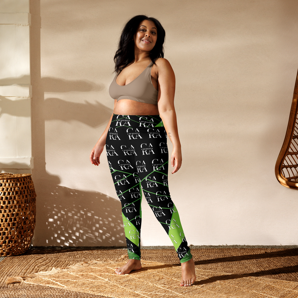 CaRaUaNa Leggings SPORT black Green Carauana Store