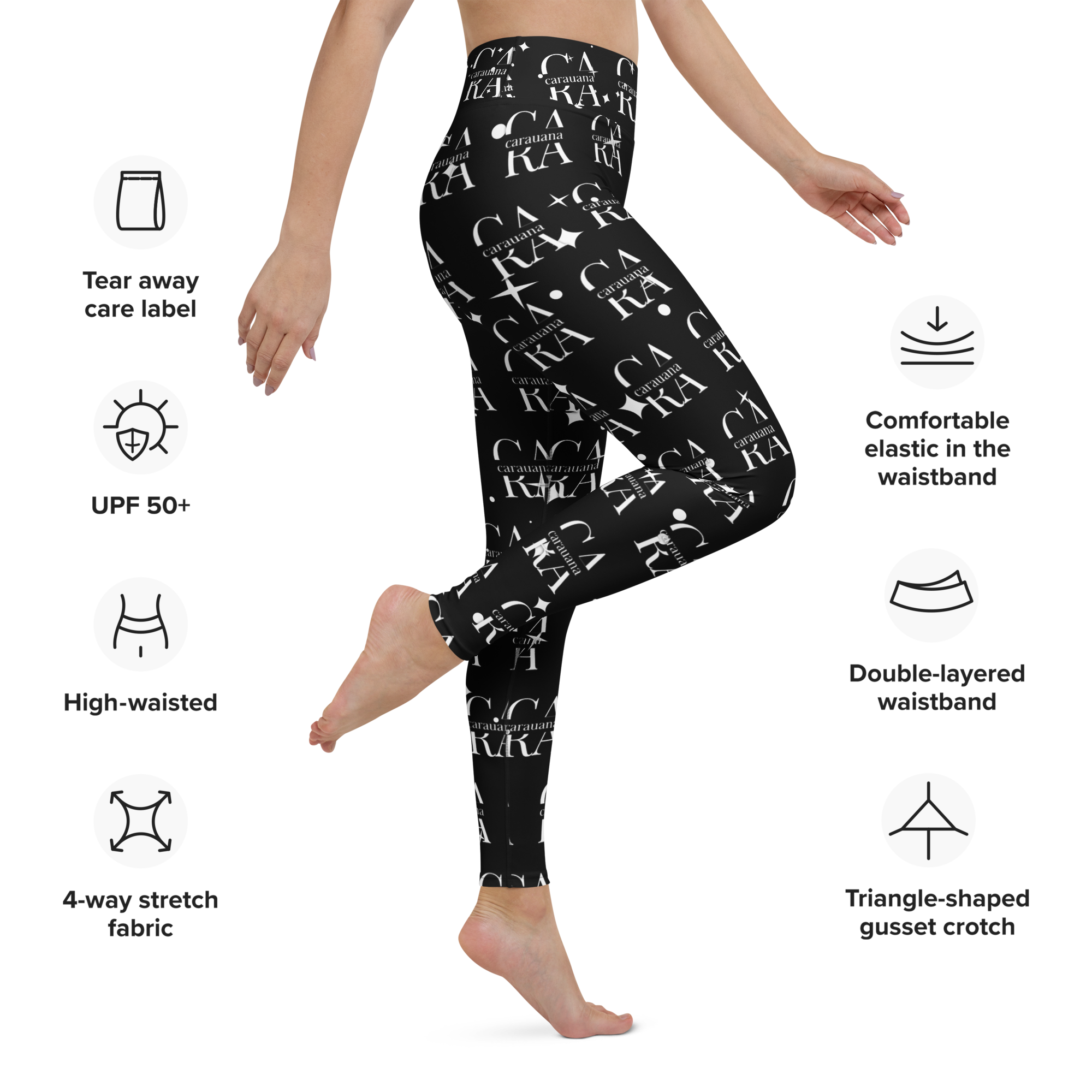CaRaUaNa Leggings SPORT black VIP Carauana Store