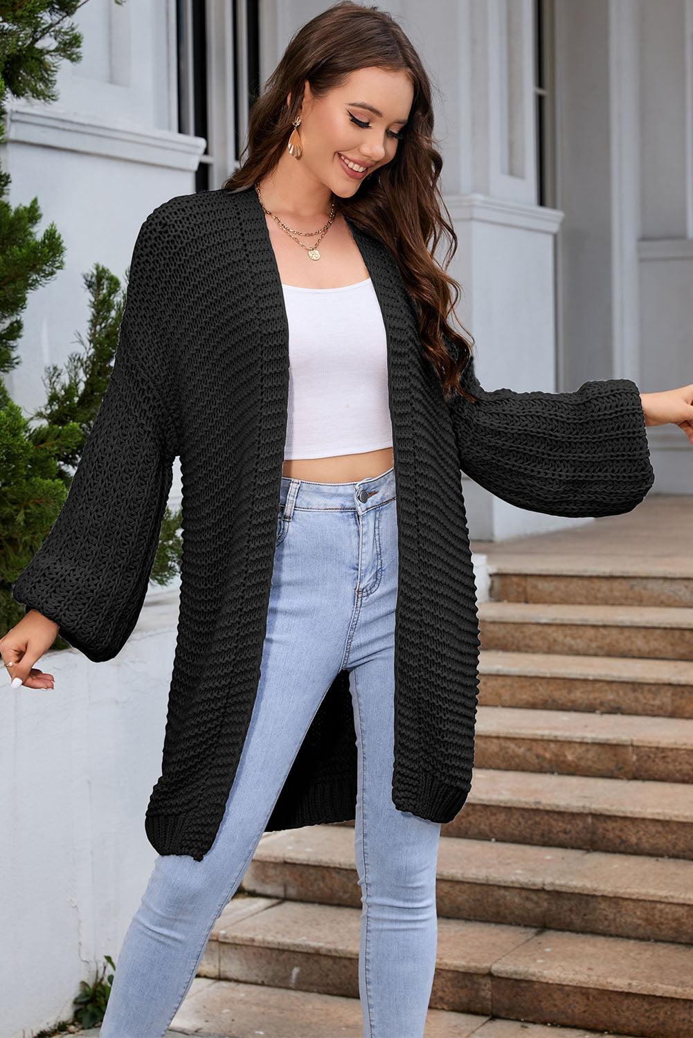 Open Front Longline Cardigan Carauana Store