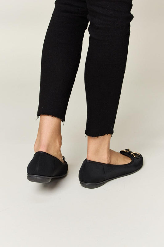 Forever Link Metal Buckle Flat Loafers Carauana Store