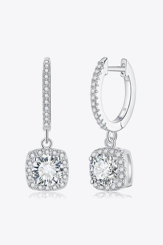 Adored Moissanite Huggie Drop Earrings Carauana Store