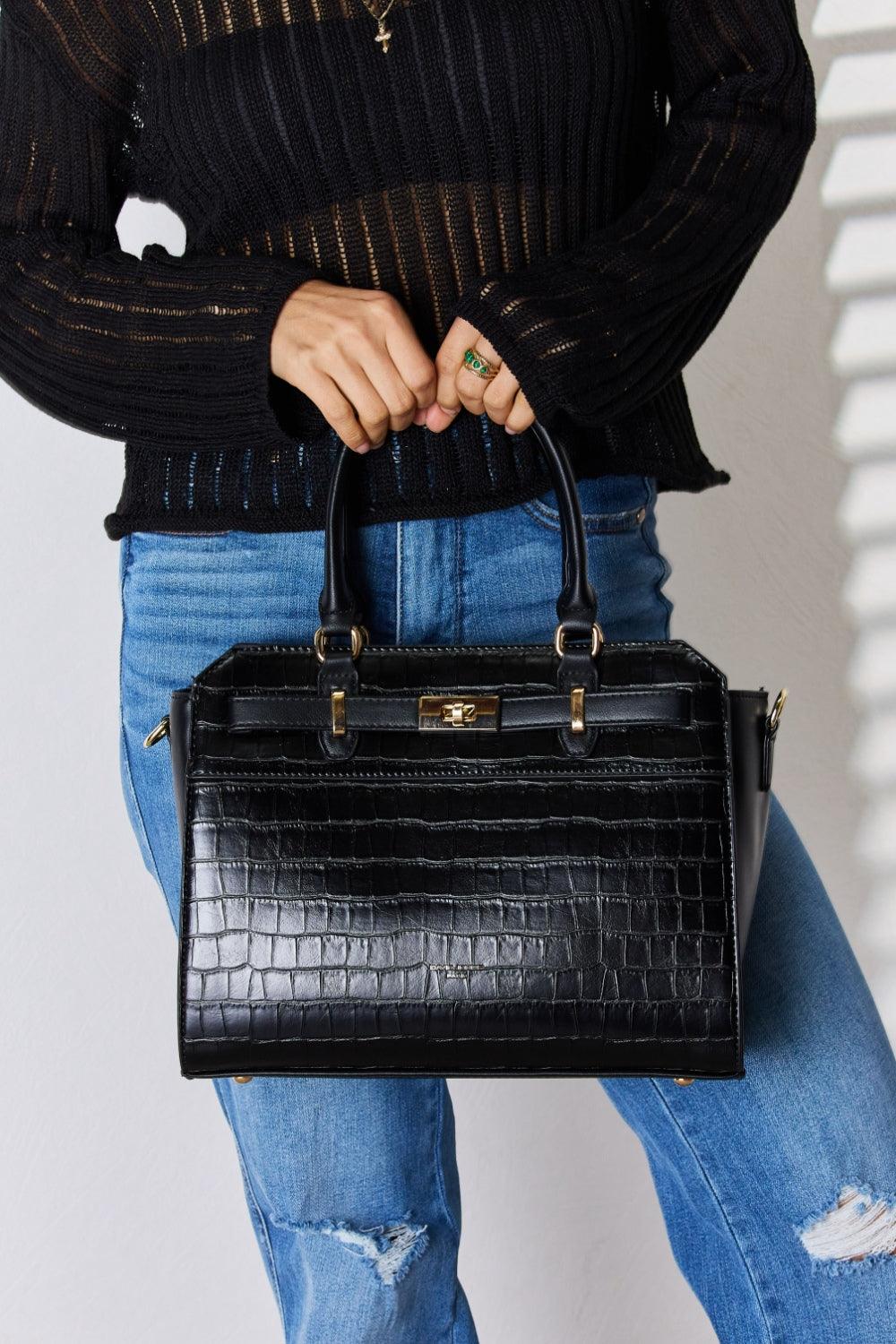 David Jones Texture PU Leather Handbag Carauana Store