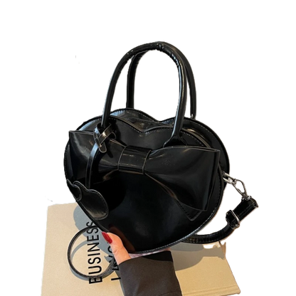 Carauana Lovely Shoulder Bag - Heart-Shaped PU Leather Bag