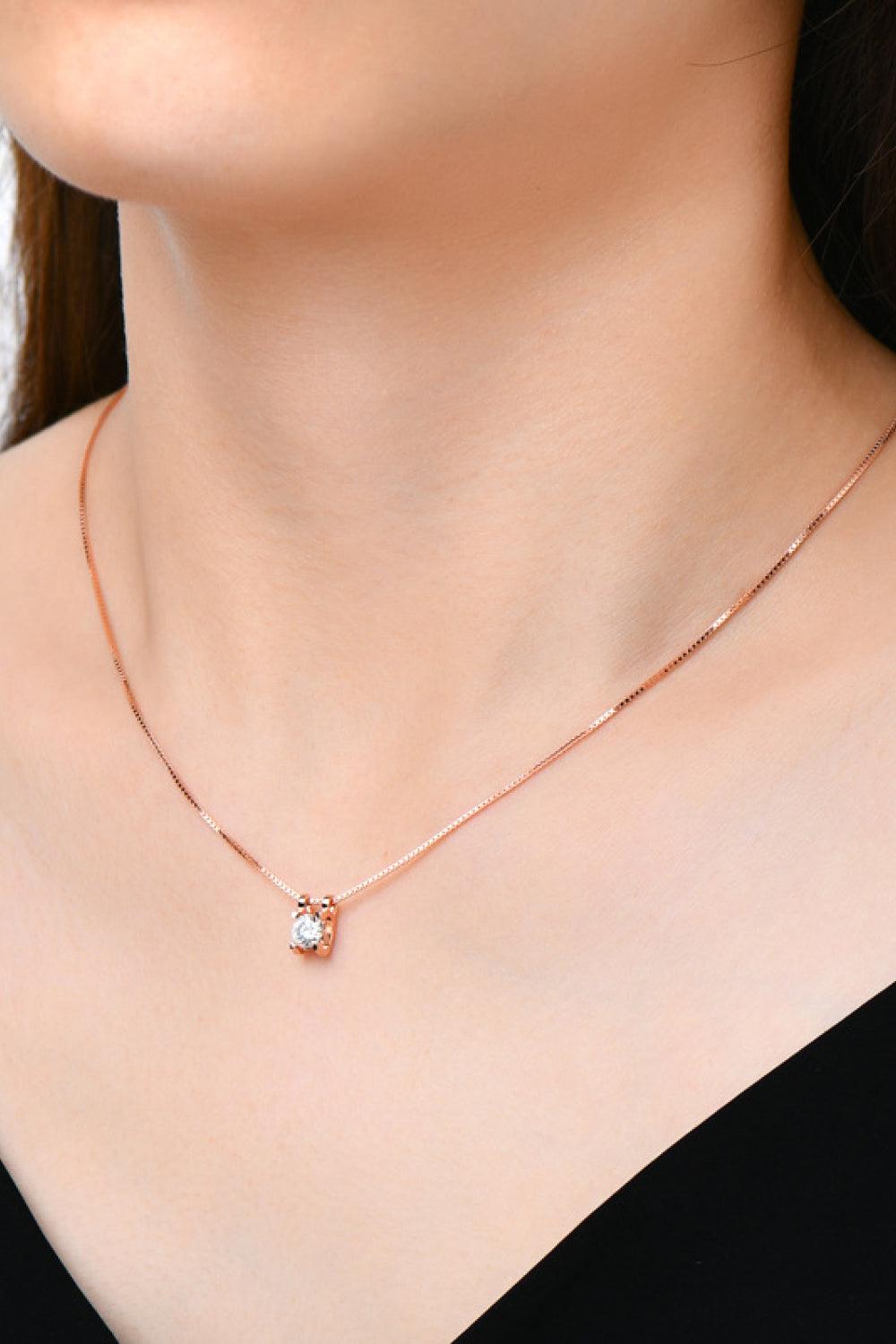 Moissanite 925 Sterling Silver Necklace Carauana Store