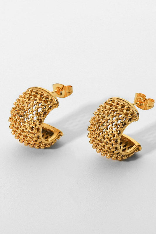 Mesh Half Hoop Earrings Carauana Store