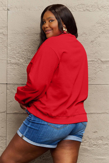 Simply Love Full Size HAVE YOURSELF A MERRY LITTLE CHRISTMAS Round Neck Sweatshirt Carauana Store