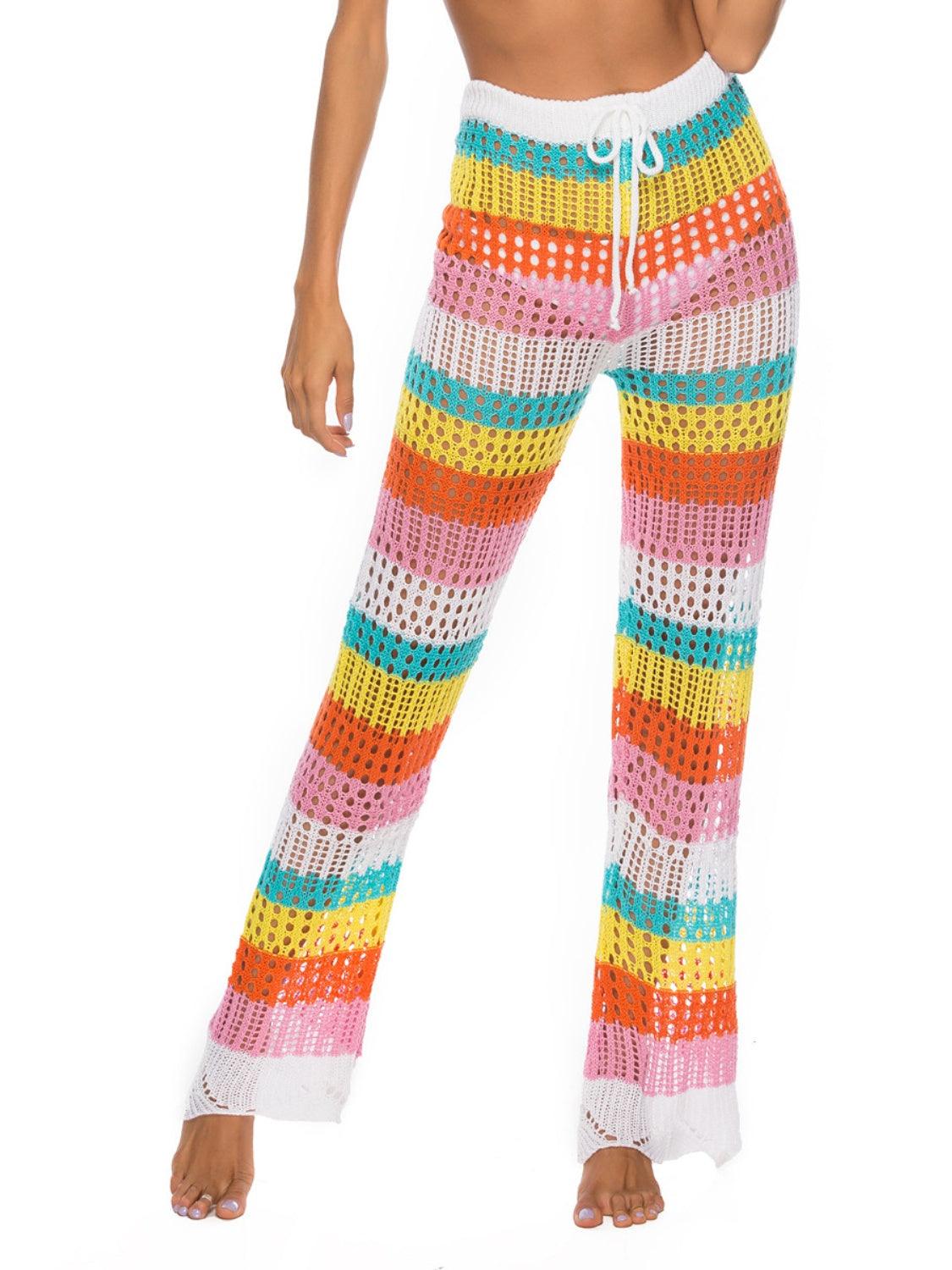 Cutout Contrast High Waist Swim Pants Carauana Store