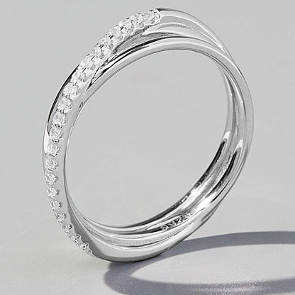 Inlaid Zircon 925 Sterling Silver Ring Carauana Store